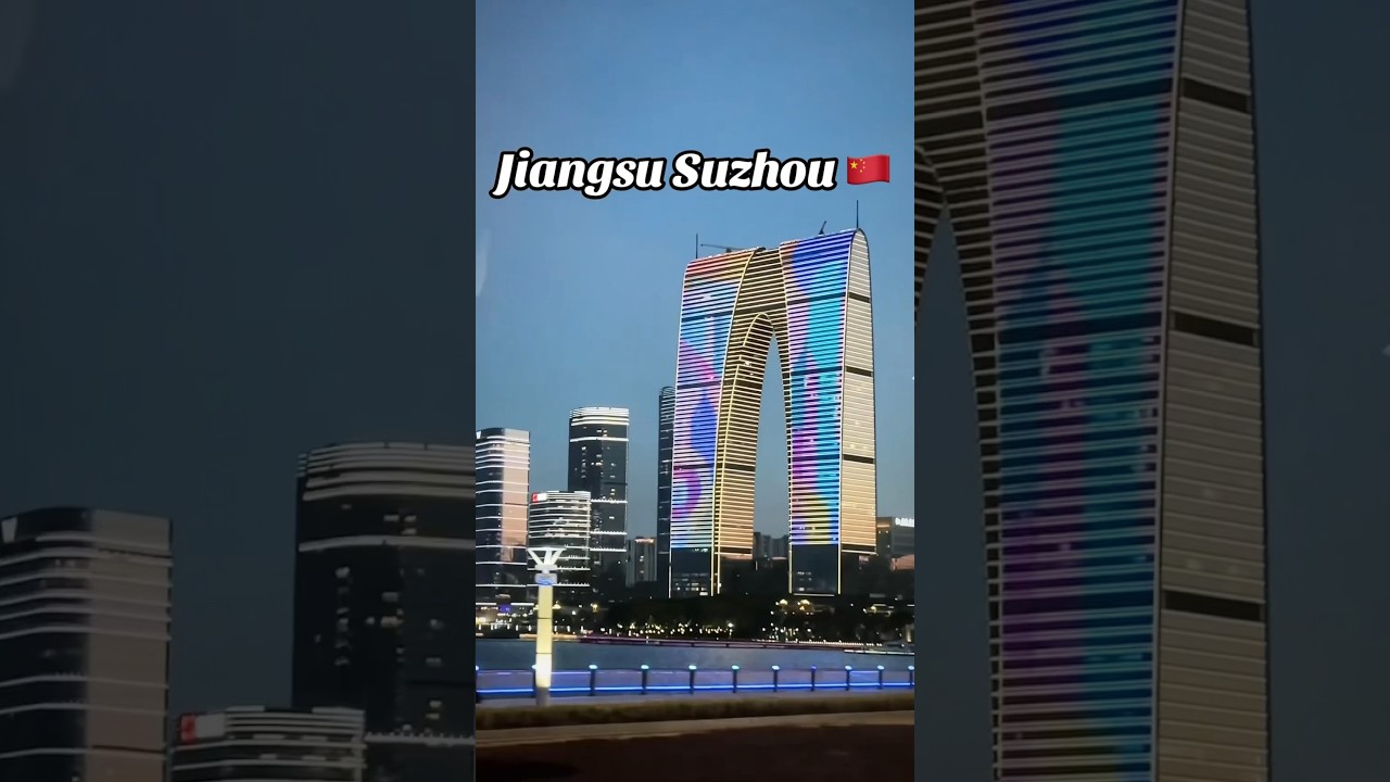 Stunning City Views of Jiangsu Suzhou, China