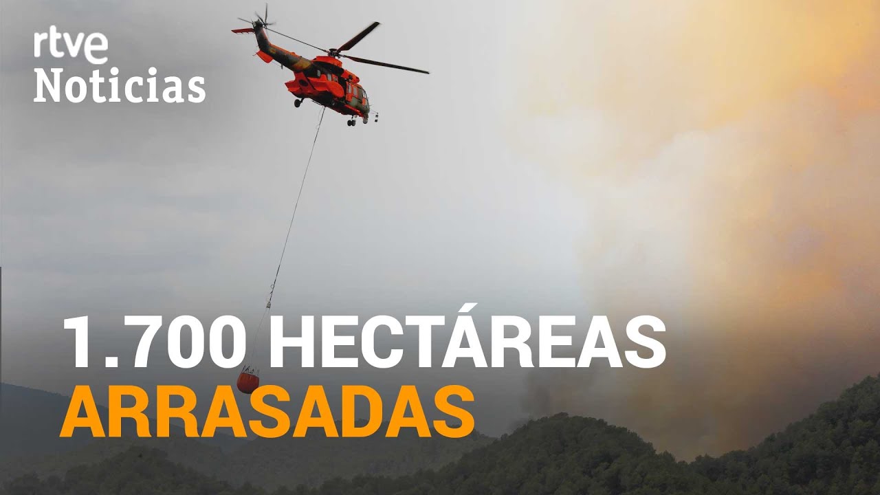 Ya están ESTABILIZADOS los INCENDIOS de Liétor (Albacete), y Sta. Mª. de Queralt (Tarragona) | RTVE