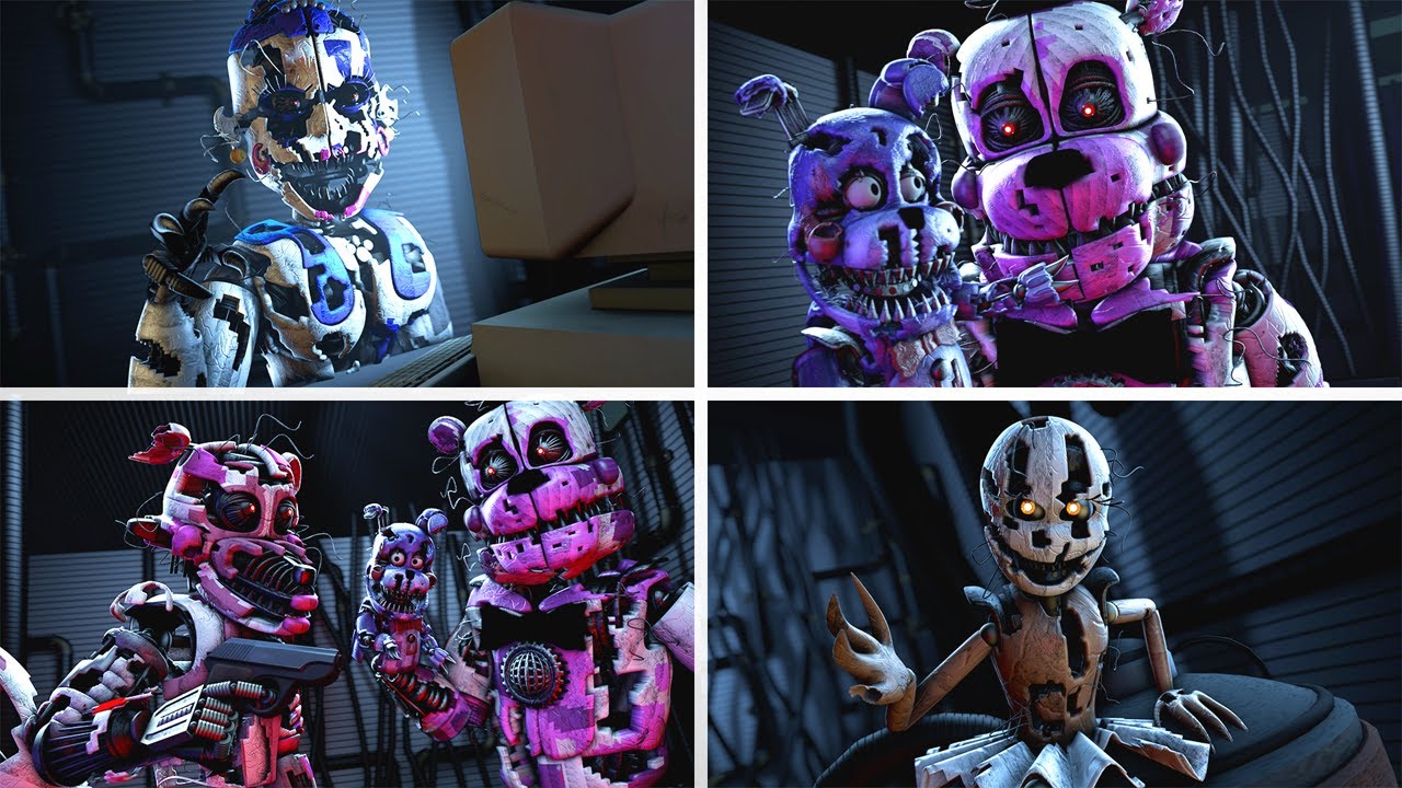 Все аниматроники FNAF Nightmare SL в двух словах