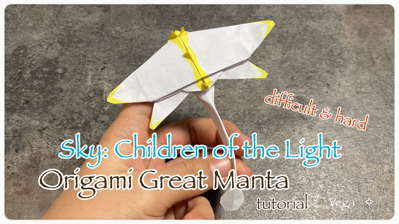 Origami Great Manta tutorial【Sky: Children of the Light】