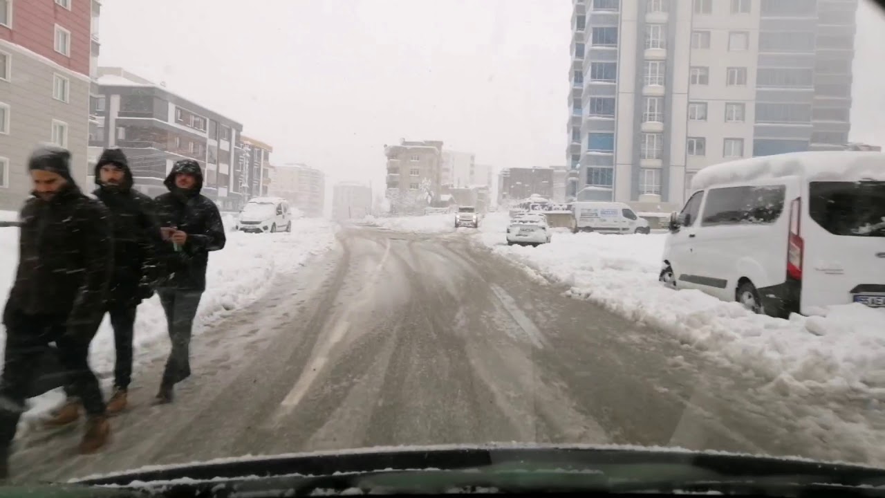 SAMSUN MERKEZDE KAR MANZARALARI