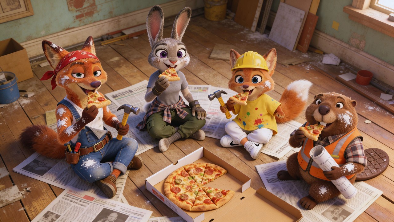 ZOOTOPIA 2 - Dream Home! Nick & Judy Build a House for Kitty | Zootopia 2 (4K Renovation)