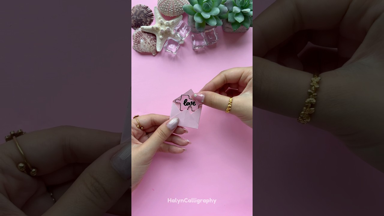 DIY Unique Love Card 🧩 Handmade Gift Idea 💌 #shorts #halyncalligraphy #diy