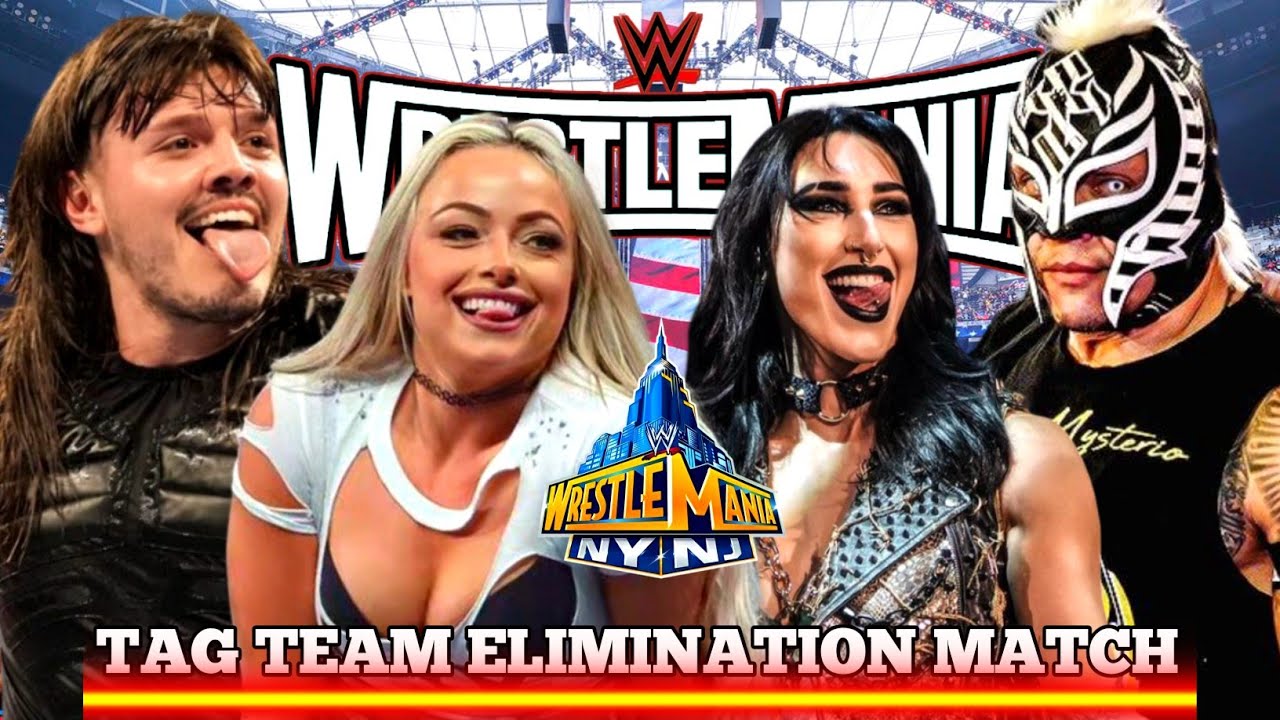 Liv Morgan & Dirty Dominik Mysterio Vs Mami Rhea Ripley & Rey Mysterio - Tag Brawl | WrestleMania