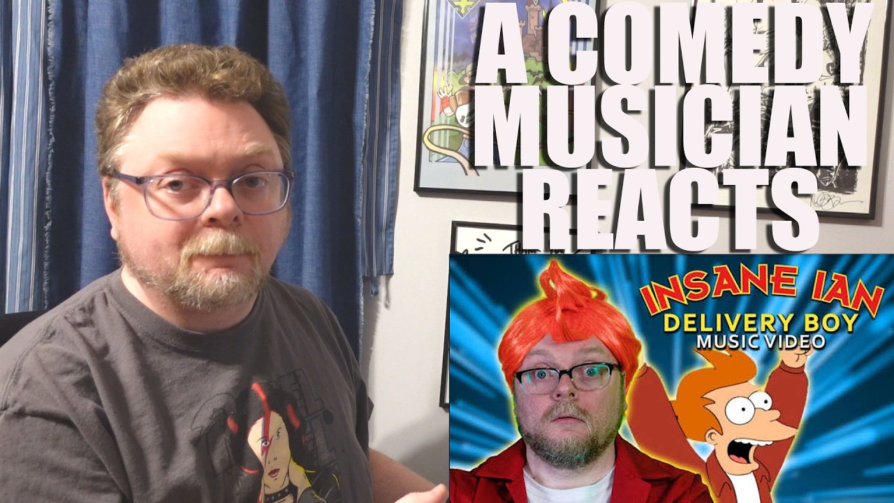 A Comedy Musician Reacts | Delivery Boy (my OWN music video) [REACTION/COMMENTARY]
