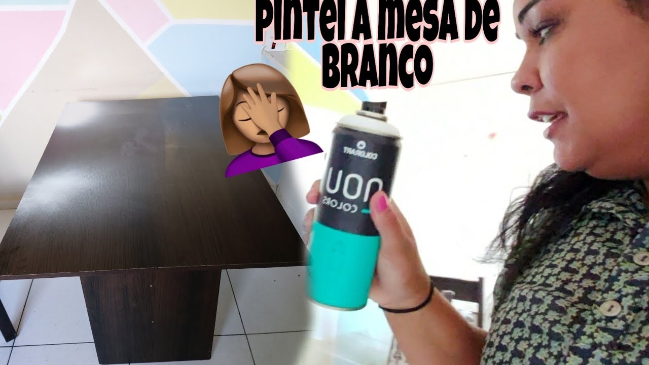COMO PINTAR MADEIRA ESCURA DE BRANCO DIY/PINTANDO A MESA