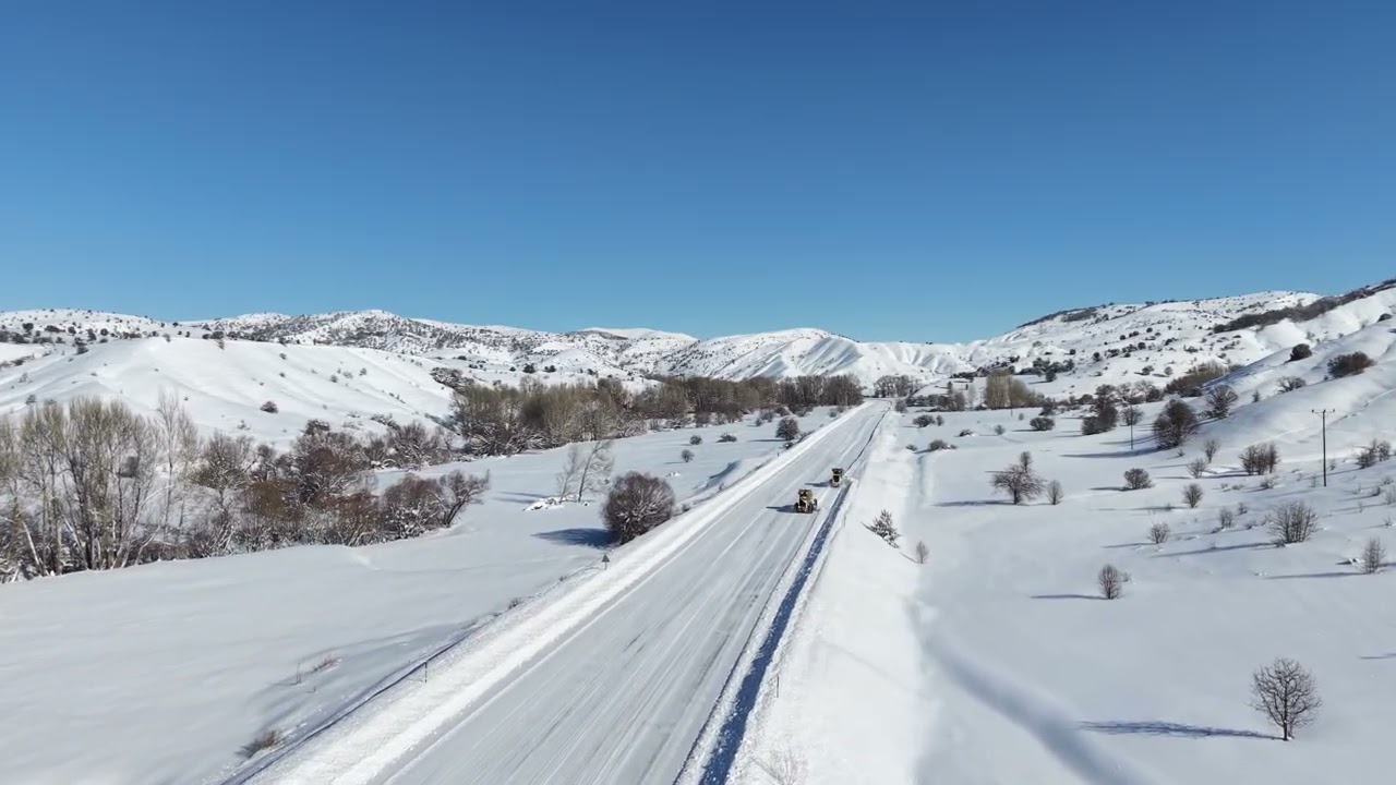 Refahiye Erzincan’dan kar manzarası