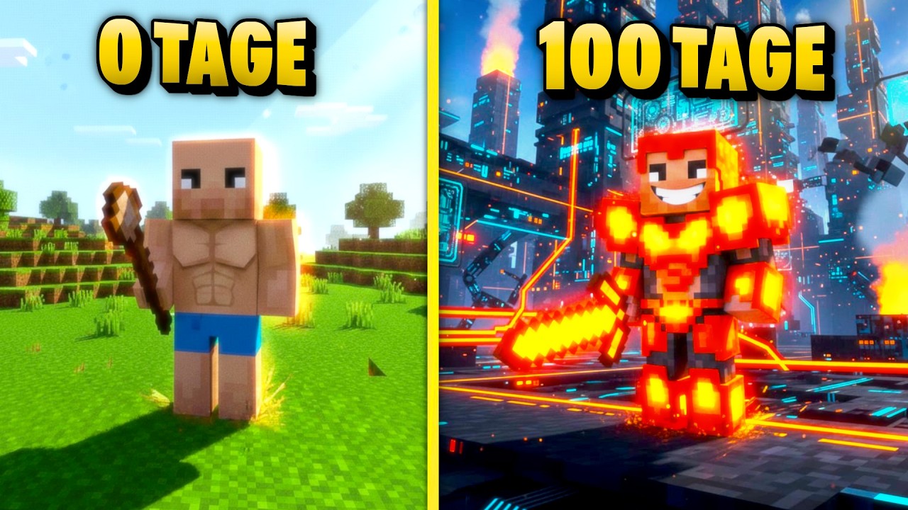 Ich habe 100 Tage in FTB Evolution in MINECRAFT überlebt🥵