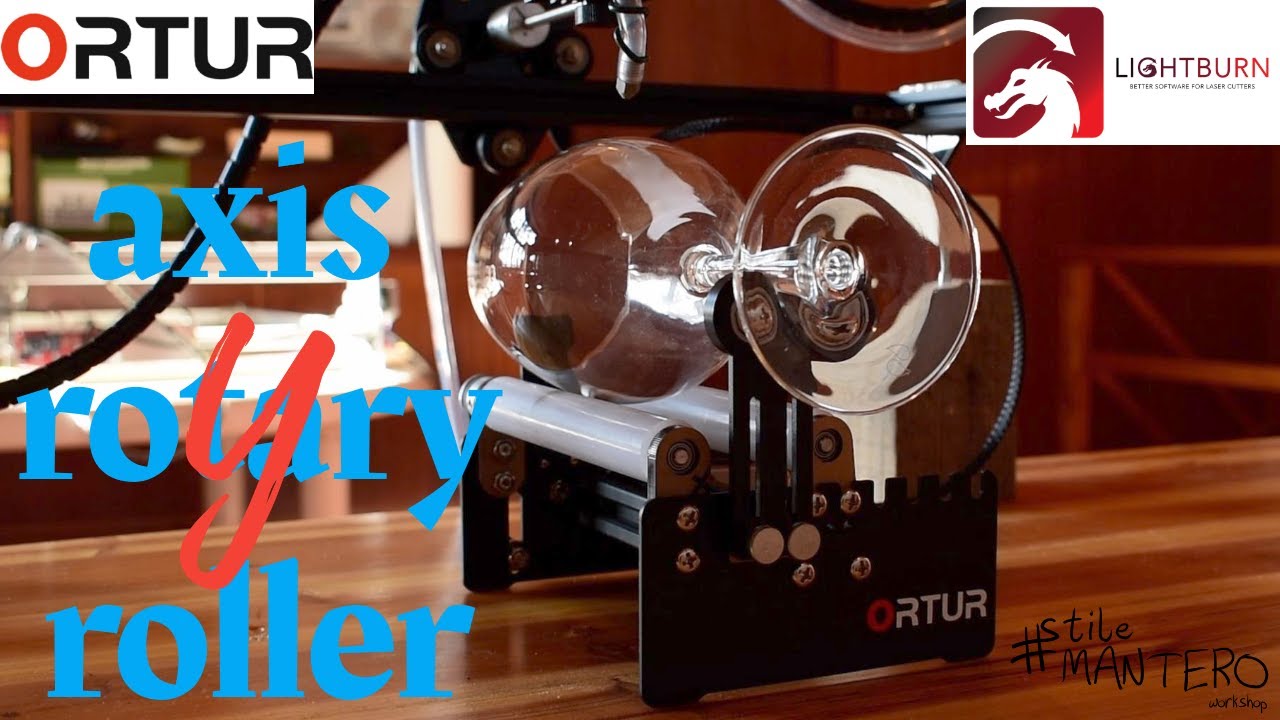 Come incidere un bicchiere di vetro con il laser - ORTUR Y AXIS ROTARY ROLLER - Incisione tuttotondo