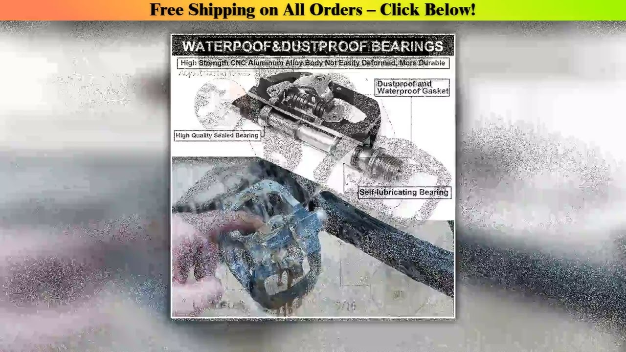 BUCKLOS PD-M680 Mountain Bike Pedals Sealed Bearing Dual Clipless Flat & Lock Pedal Aluminum Alloy