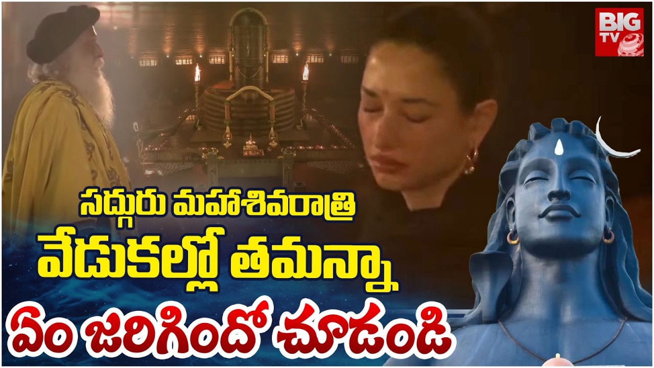 మహాశివరాత్రి వేడుకల్లో తమన్నా.. |Actress Tamanna Visuals At Isha Sadhguru MahaShivRatri | BIG TV