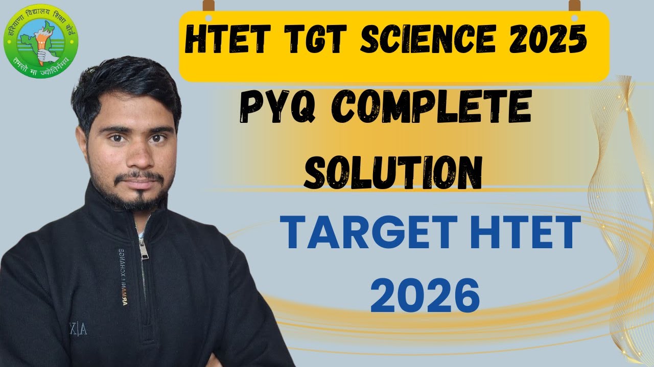 HTET TGT Science 2026 |  PYQ + Most Important Questions | HTET TGT Science तैयारी Class