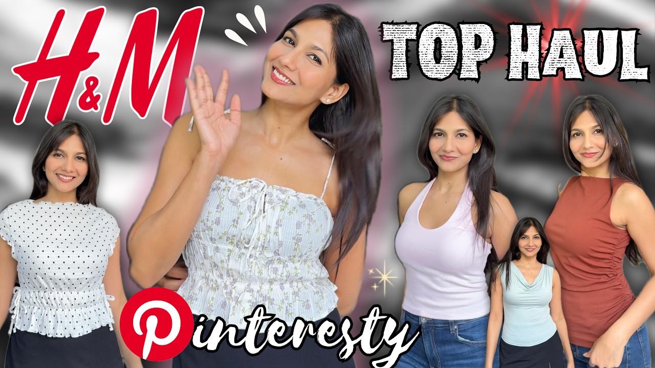 H&M Top Haul🌸 Casual | Trendy | Office 💖 Try on Haul🔥// Tanya