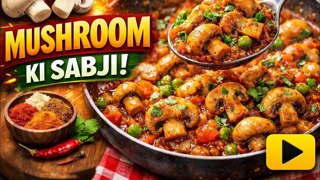 Dhaba Style Mushroom Ki Sabji Recipe | Masaledar Mushroom Curry | Easy Mushroom Recipe