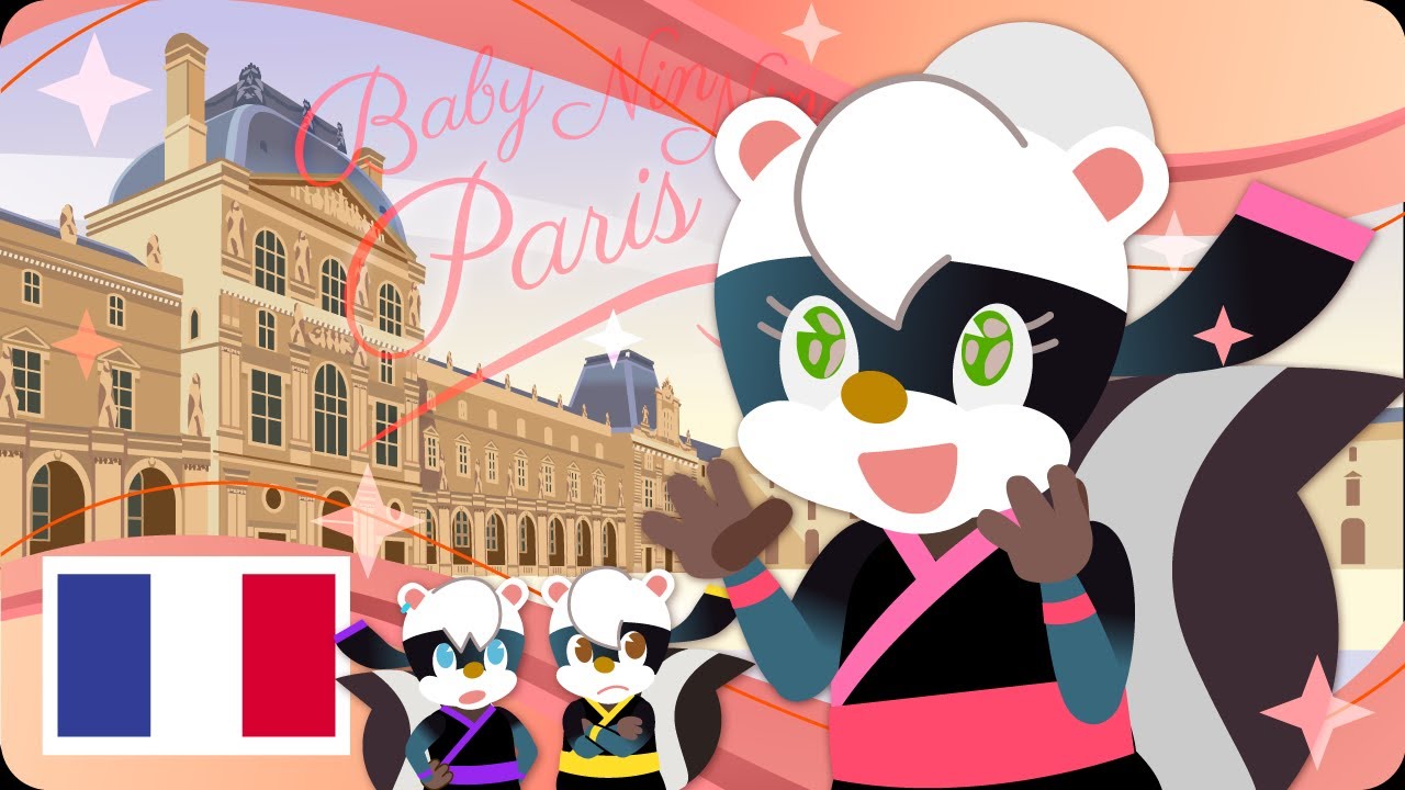 Nin Nin Paris (Love Paris) -Jake Ohama┃#babyninnin┃#paris┃Eiffel  Tower┃Louvre Museum┃cartoon