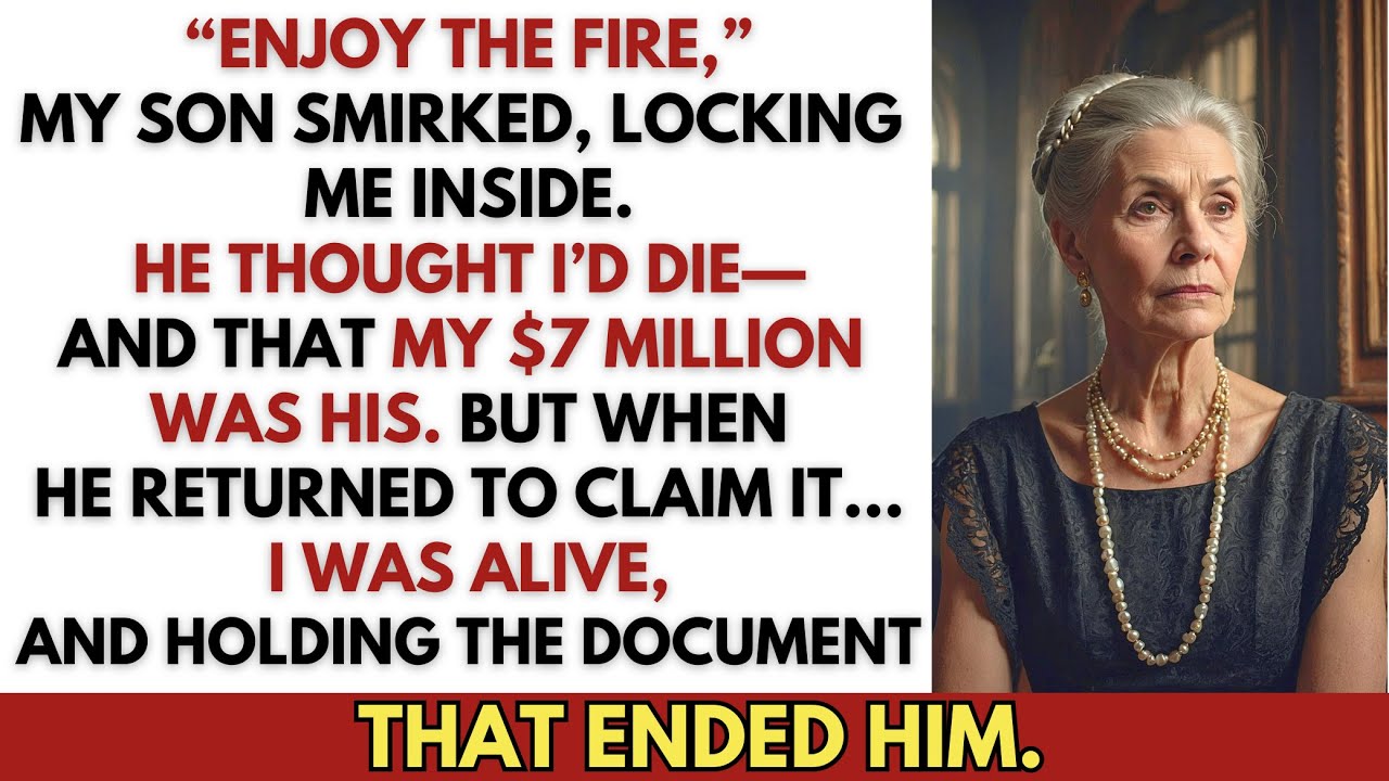 My Son Locked Me in a Burning Cabin to Steal $7 Million—But I Wasn’t the One Who Got Burned.