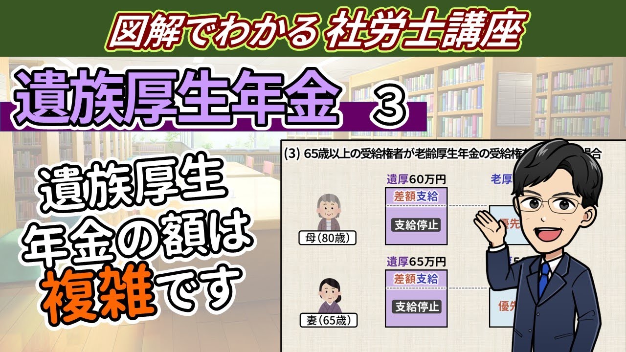 【遺族厚生年金③】遺族厚生年金の額（①原則的な額と②65歳以上の配偶者の額など）