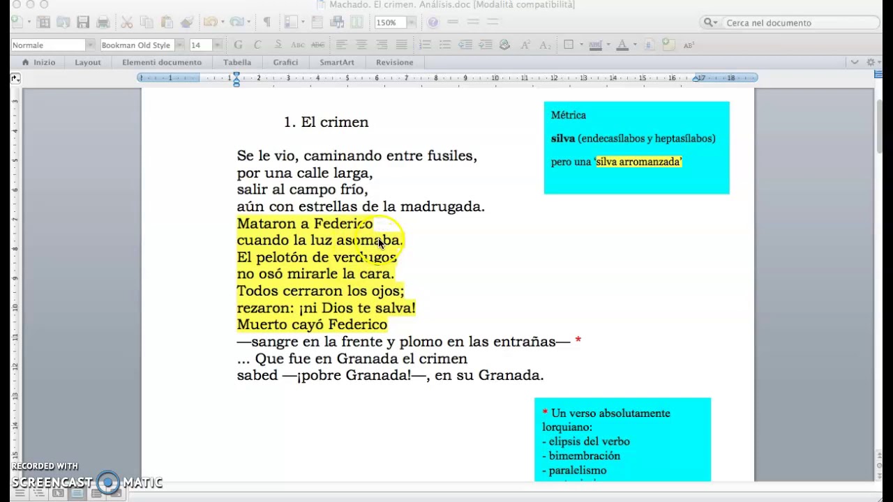 A. Machado, El crimen fue en Granada