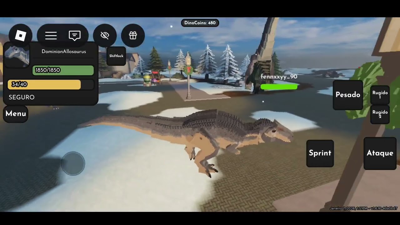 Jogando de allo|JURASSIC BLOCK-ROBLOX