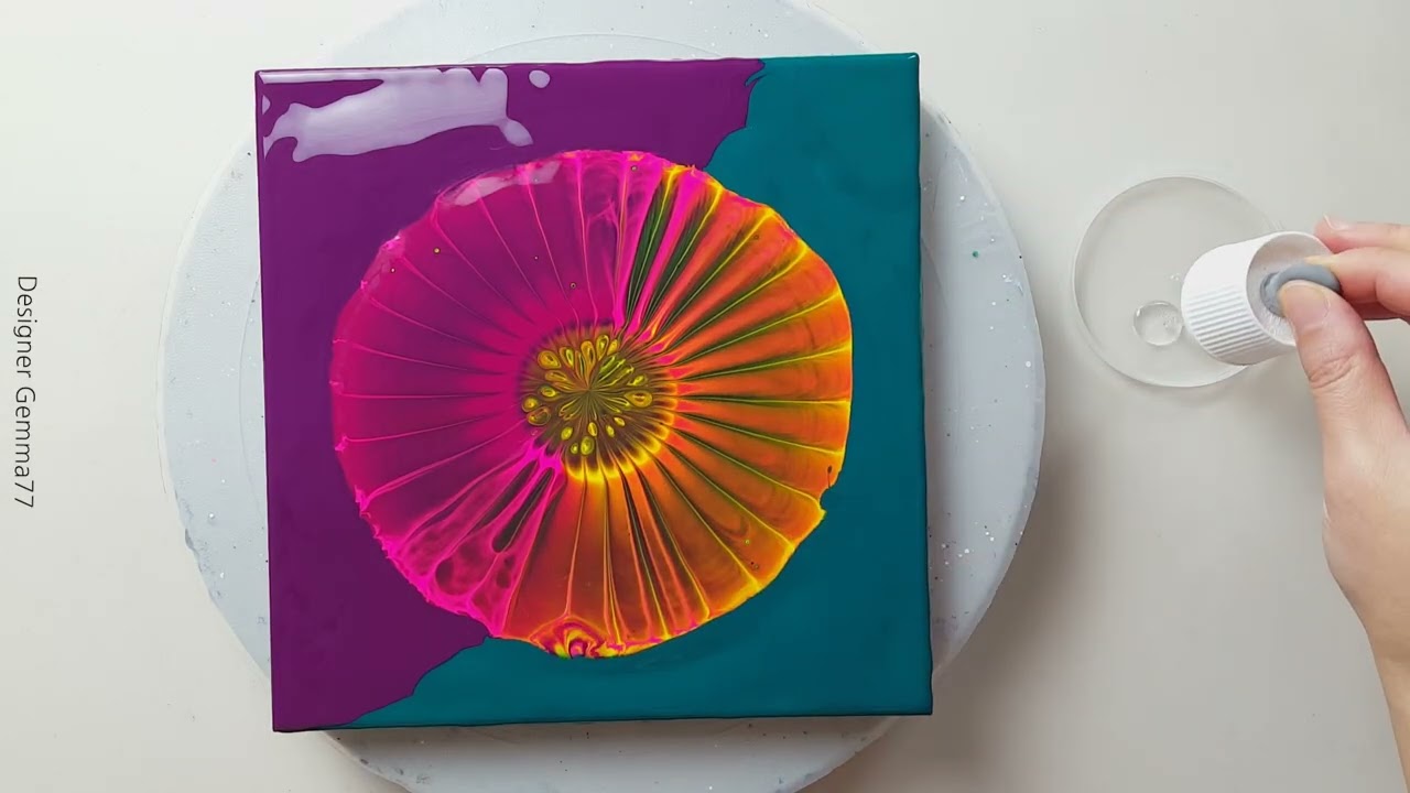 (1168) New style pouring results | Acrylic Paint & Water | Easy Painting Ideas | Designer Gemma77