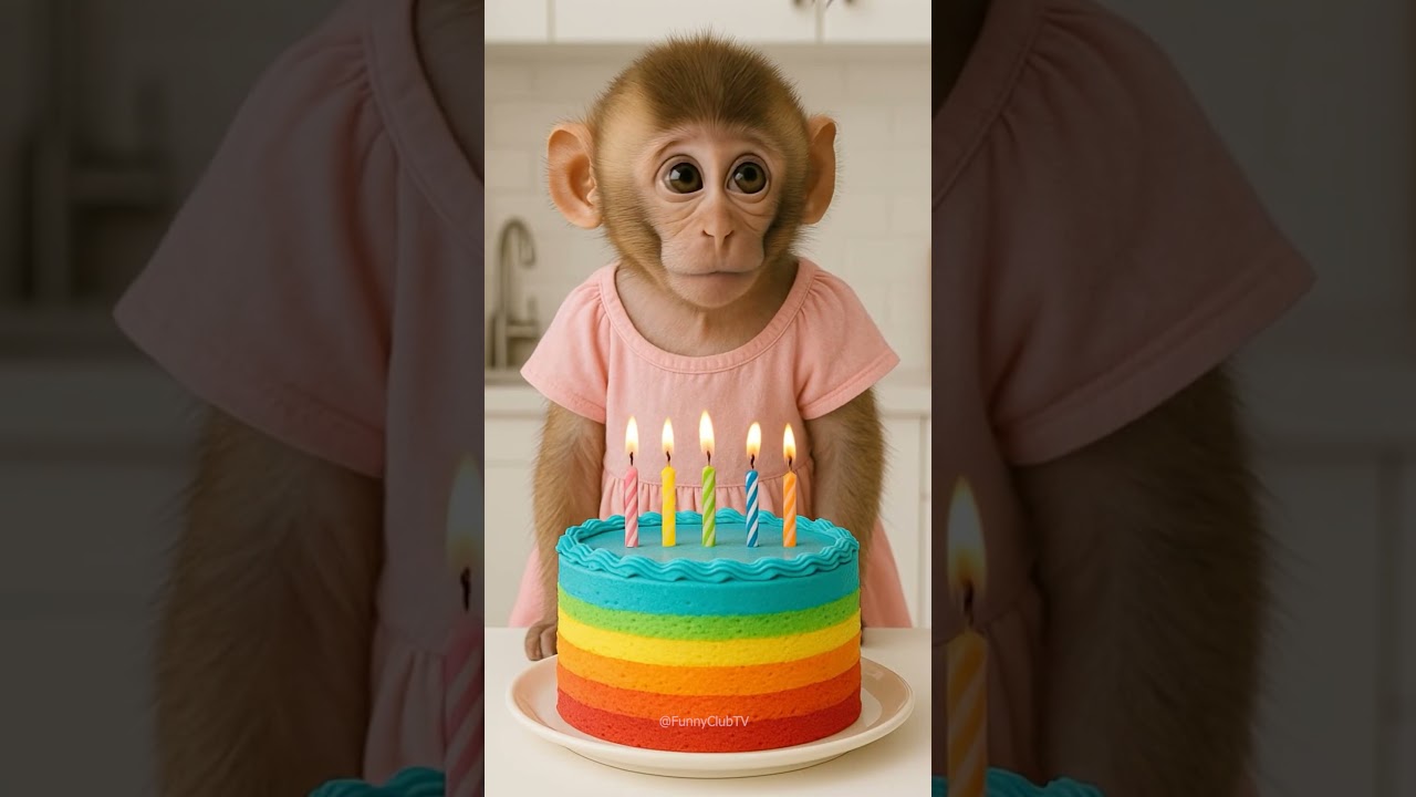 Cute monkey won&rsquo;t share chocolate cake 😤🍰