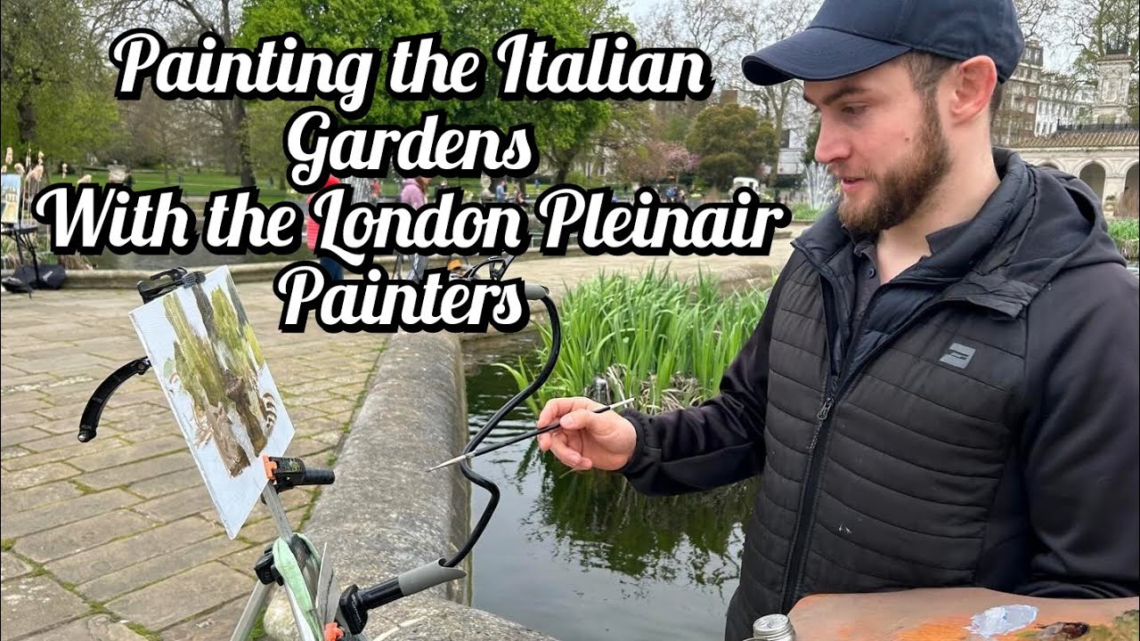 Painting the Italian Gardens in Hyde Park with the London Pleinair Air Painters