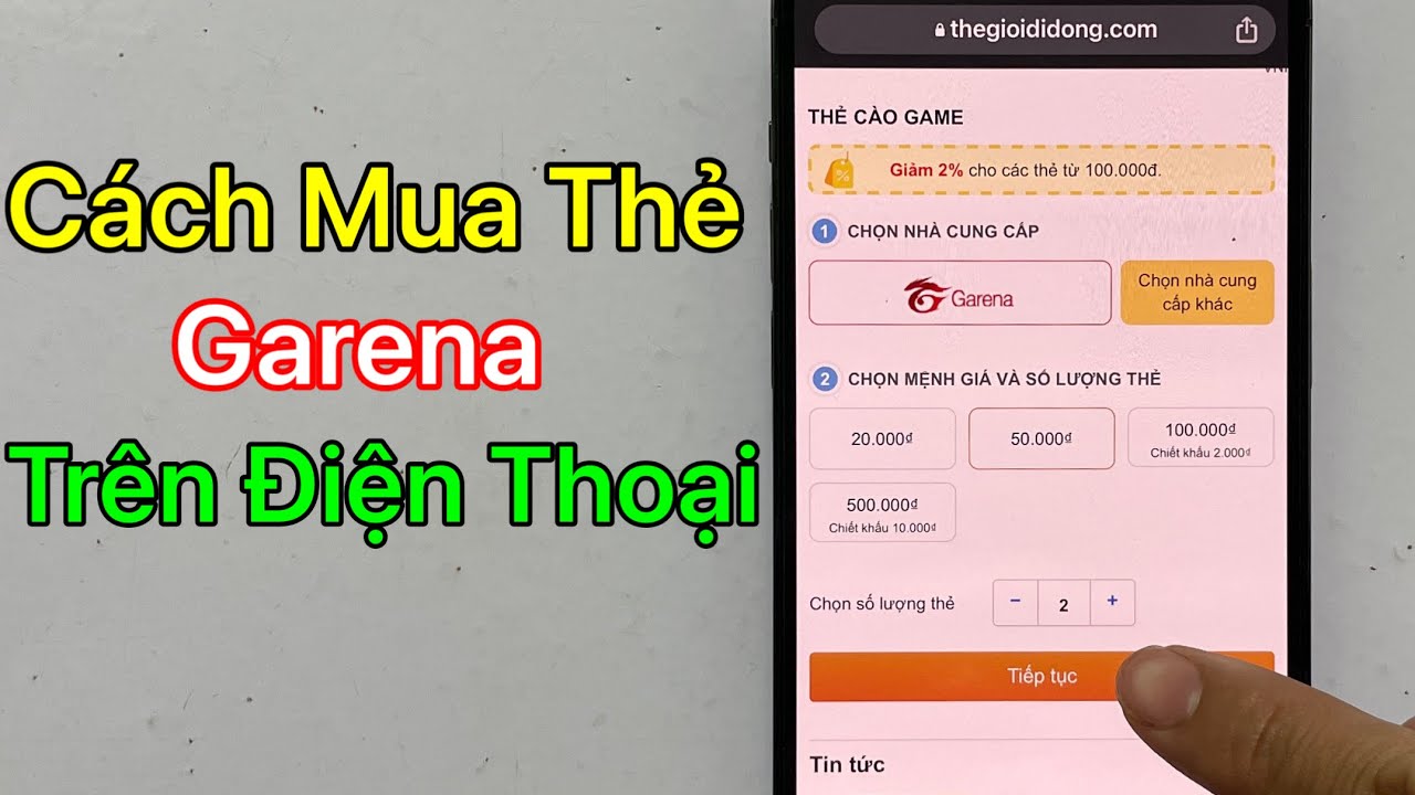 Cách mua thẻ Garena trên điện thoại - Mới Nhất 2024