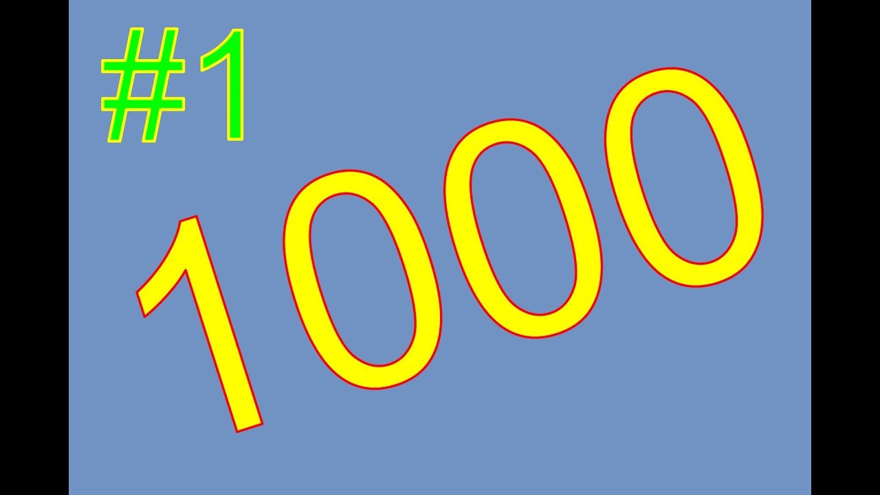 #1: TOT 1000 TELLEN - STUUR JOU OPDRACHT IN DE REACTIE DOOR!!