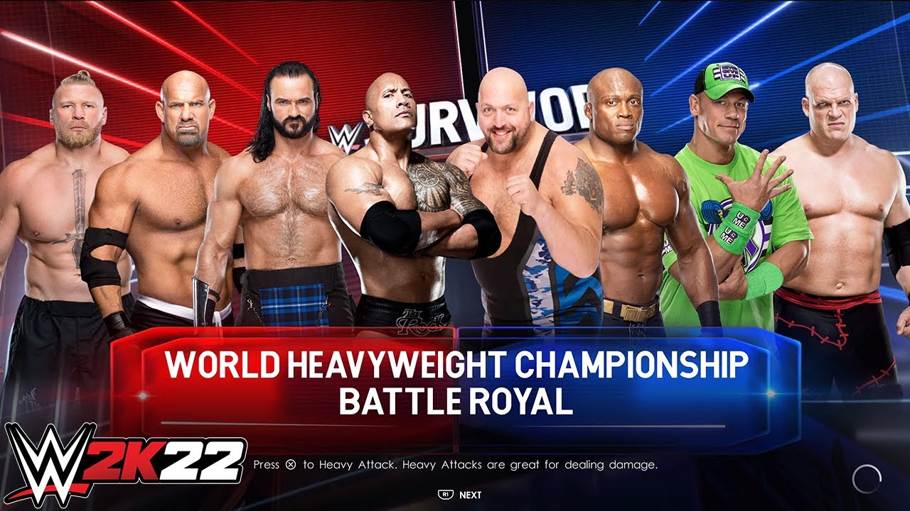 8-Man Top Superstars in Battle Royale Match - WWE 2K22 PS5 [4K]