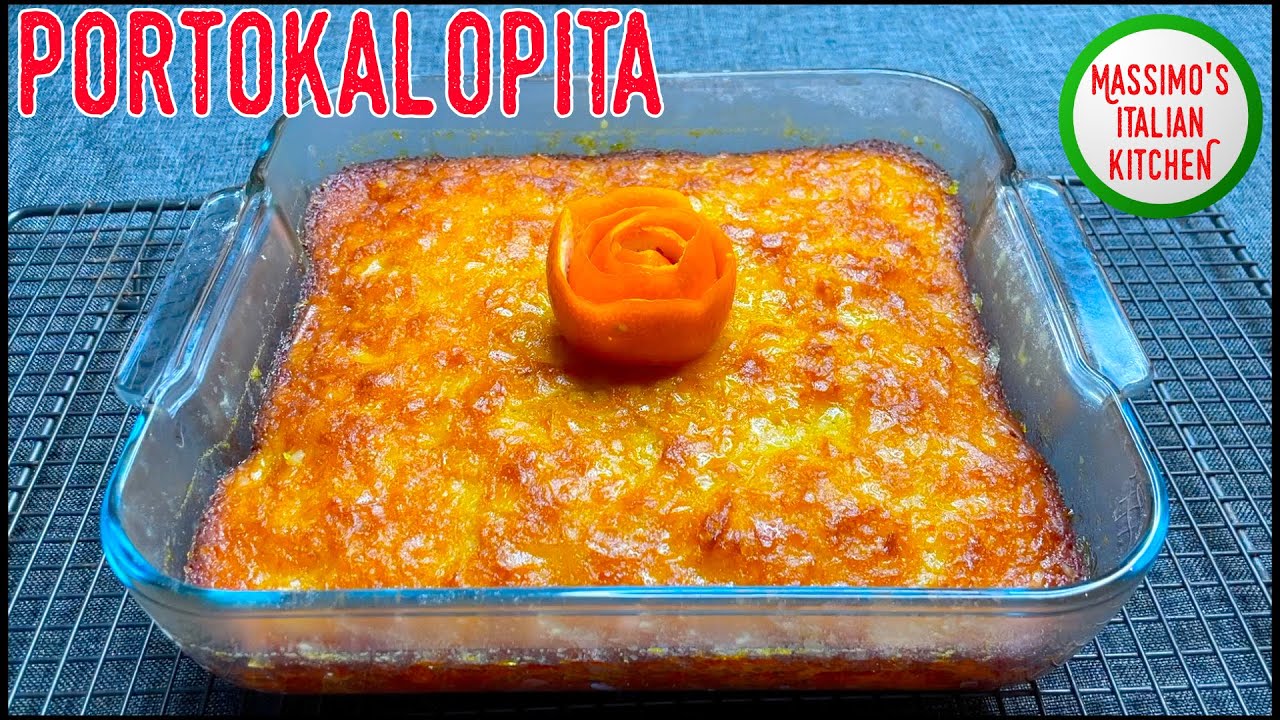 Portokalopita - una torta di arance  MOLTO particolare ma facilissima. Ricetta originale greca.