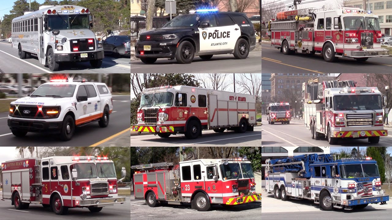 Police Cars Fire Trucks And Ambulances Responding Compilation Part 42 - February 2026