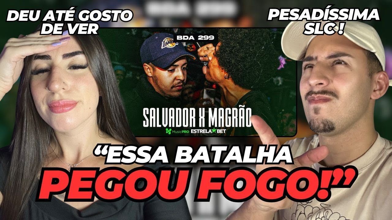 (QUE BATALHA!) | (&Eacute;PICO) MAGR&Atilde;O X SALVADOR | SEMIFINAL | 299&ordf; Batalha da Aldeia | REACT