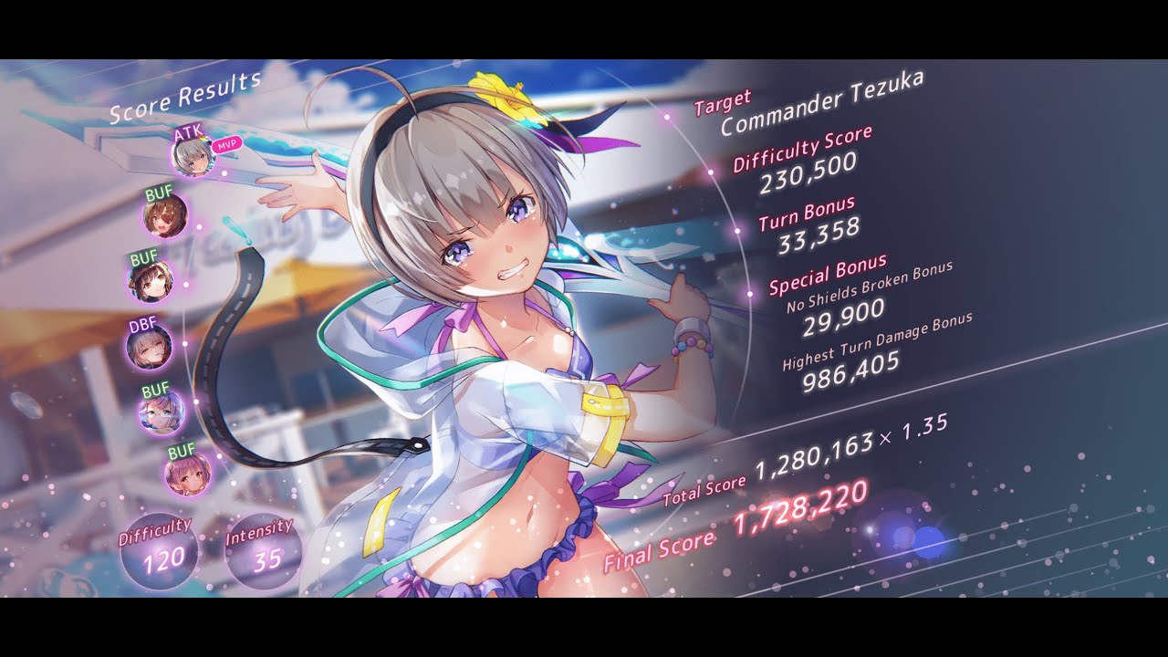 Heaven Burns Red(Global) Score Attack #29: 1.7million score (Week 1, 120/35)