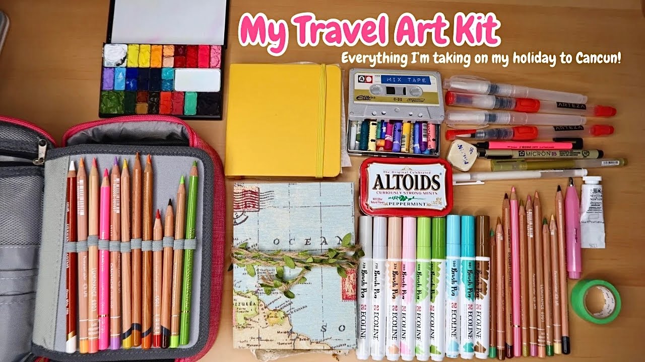 My Travel Art Kit 🗺 Packing Art Supplies For A Tropical Holiday!