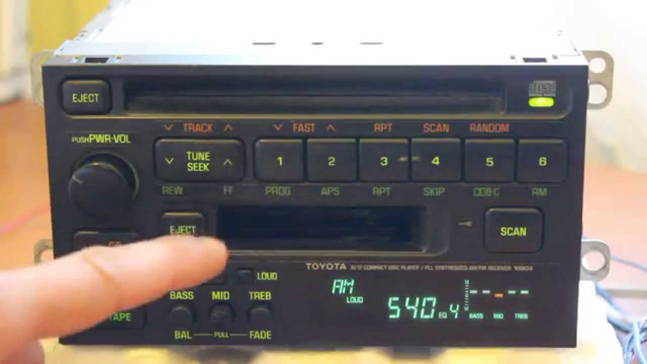 Toyota (Fujitsu Ten Ltd) 16804 radio + Toyota (Fujitsu Ten) amplifier car stereo