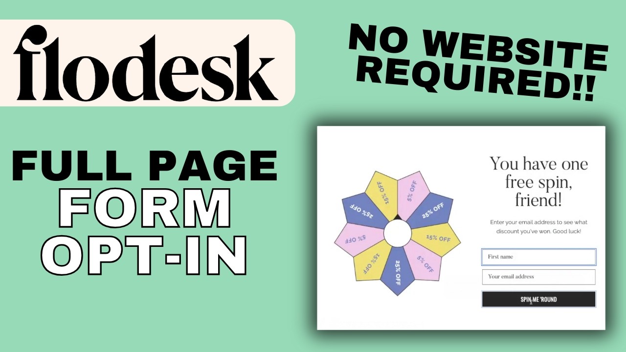 Как создать полностраничную форму Flodesk | Пошаговое руководство по Flodesk