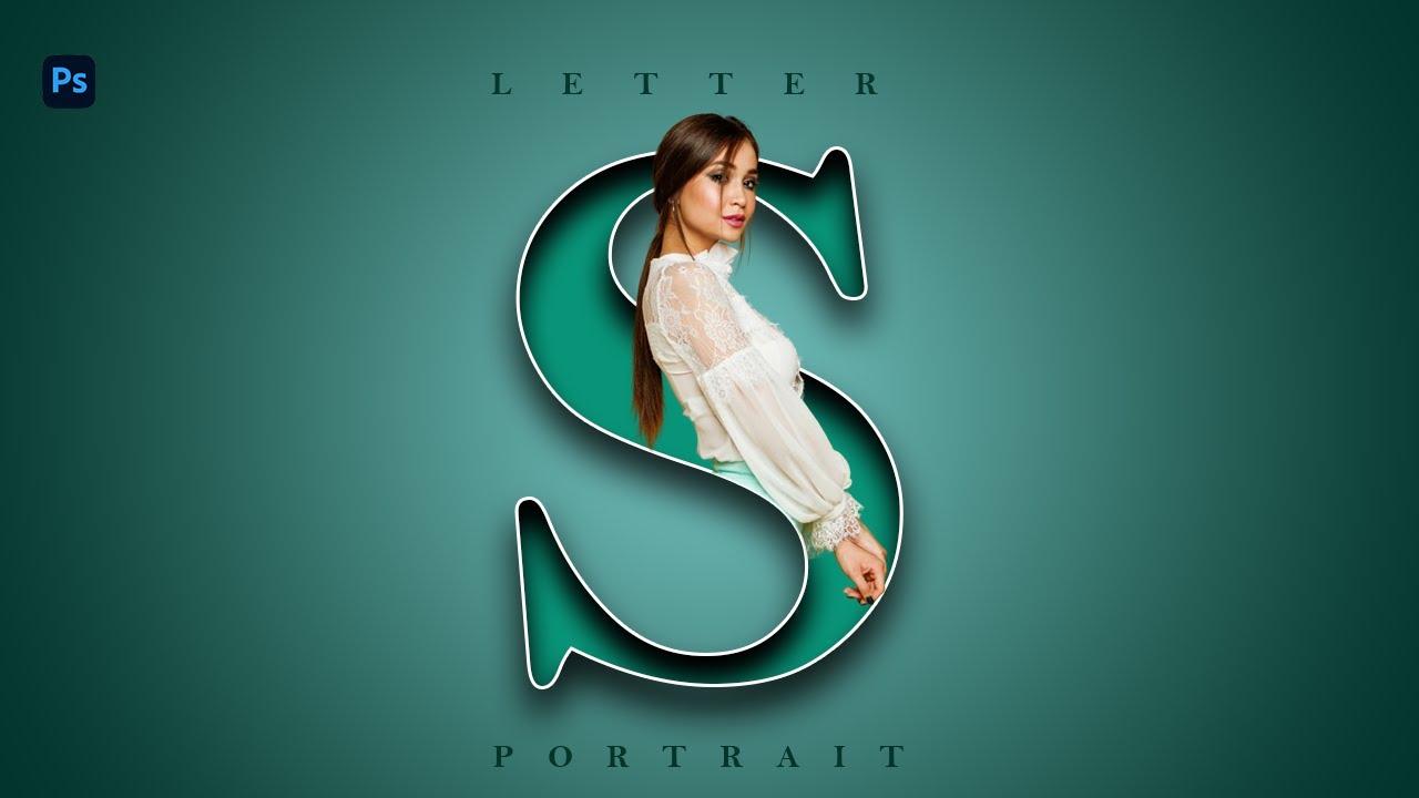 Letter S Portrait design in photoshop | Photoshop tutorial for beginners