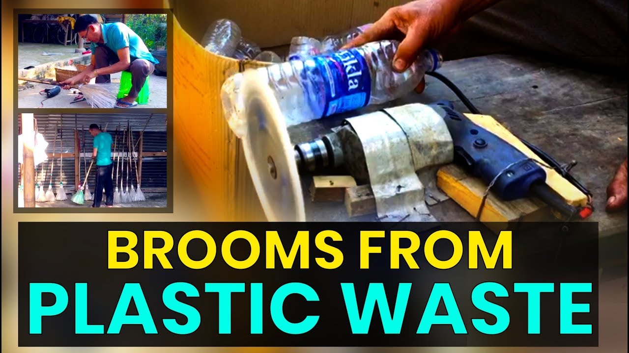 This Manipur man makes brooms out of used plastic bottles!