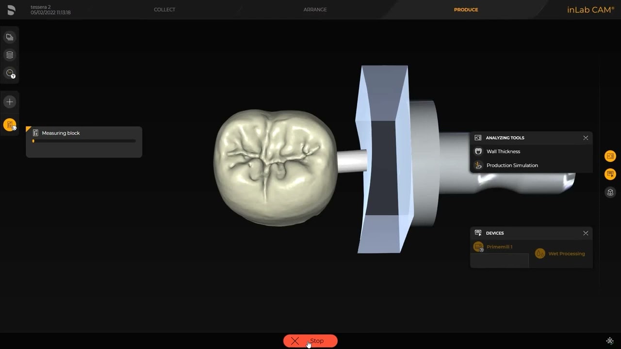 Primemill com inLab | Processamento de dados STL