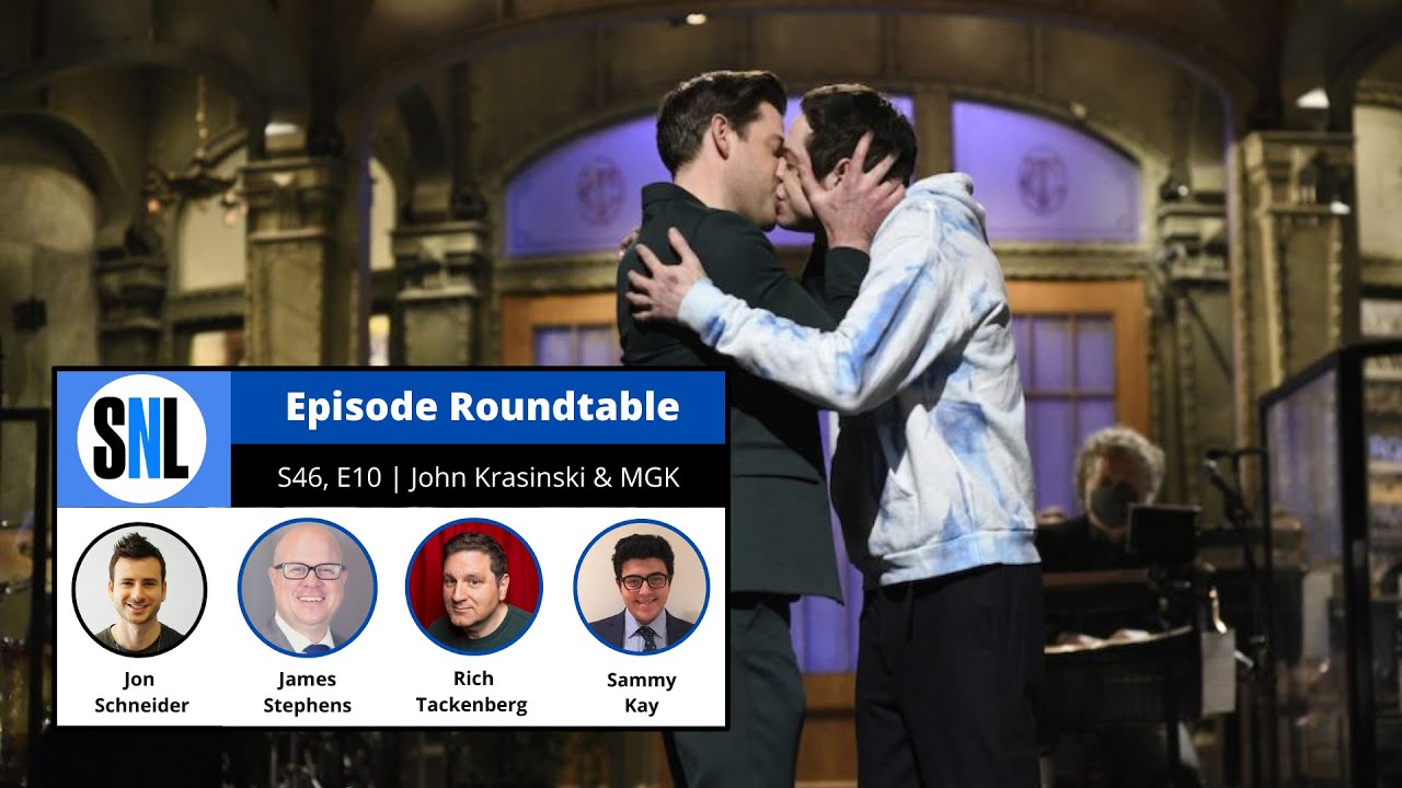 John Krasinski / Machine Gun Kelly SNL Roundtable - S46 E10