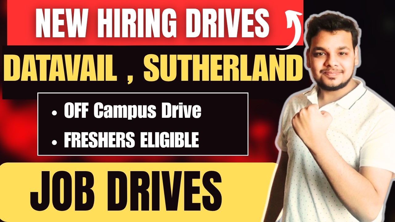 Dataavail, Sutherland, Isteer | Off-Campus Drives | 2026, 2025 Batch Hirings | Fresher Jobs