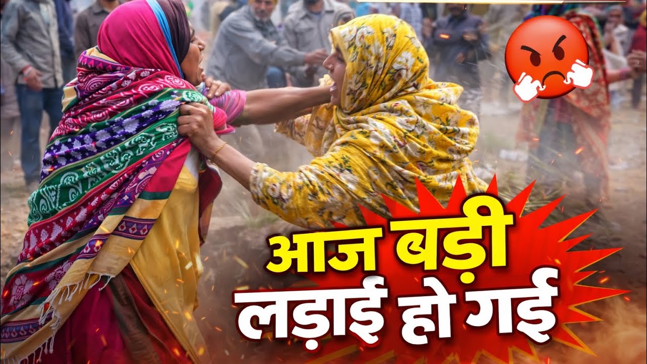 आज लड़ाई हो गई🥵❤️🔫#fighting #viral #funny #narnaul #india #masti #villagelife 