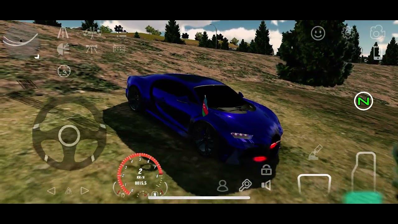 Car parking bugatti chiron gəzinti