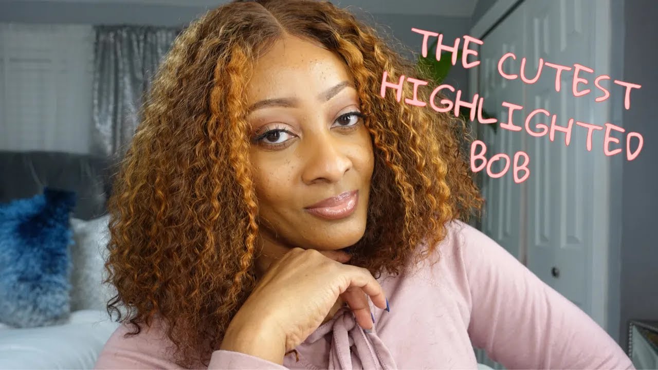 THE PERFECT HIGHLIGHTED CURLY BOB | XRS BEAUTY WIG REVIEW