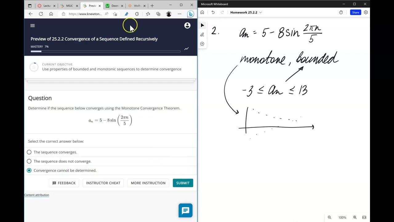Homework 25.2.2 Convergence of a Sequence Defined Recursively
