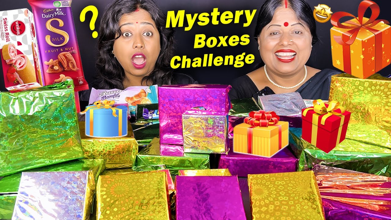 MYSTERY BOXES CHALLENGE 🤩INDIAN EATING SHOW