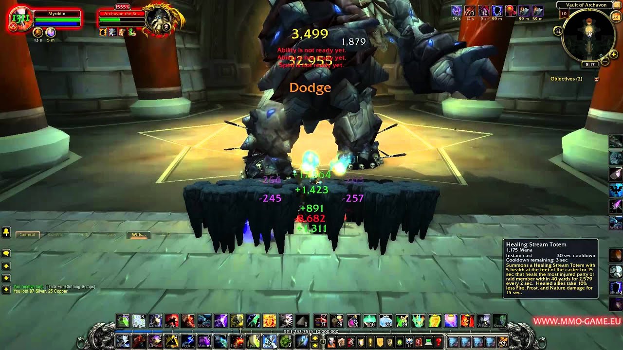 Enhancement Shaman vs Archavon MoP Beta