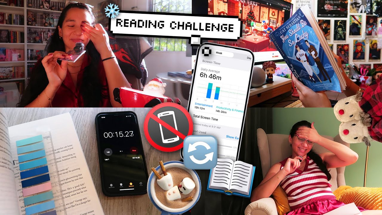 swapping my SCREEN TIME for READING TIME 📖🎄 bookmas day 3 vlog