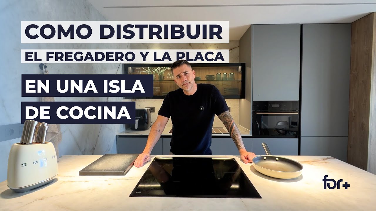 🍳 ¿Qué es mejor en la isla de cocina: la placa o el fregadero? Lo resolvemos con ejemplos reales