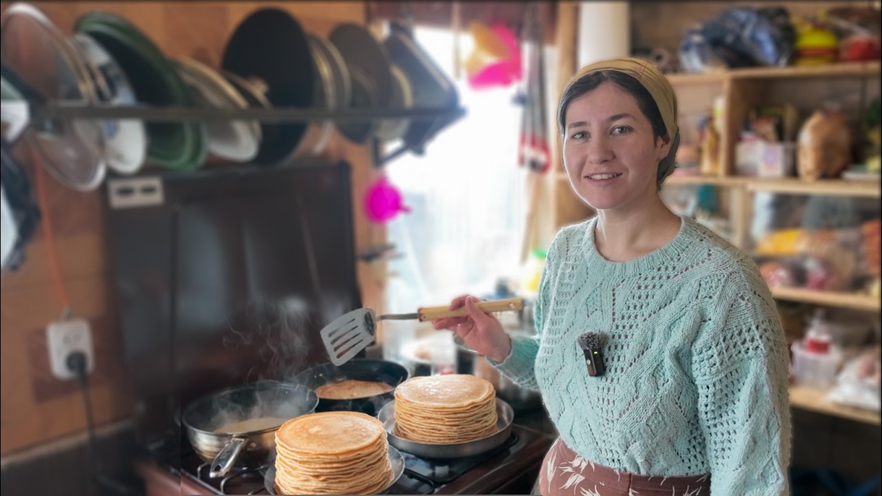 Напекли Блинов на всю Семью 🥞 Масленица в украинском селе
